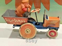 1110 Antique Rare 1930's Marx Wind Popeye Dippy Dumper Toy! Great Condition