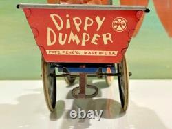 1110 Antique Rare 1930's Marx Wind Popeye Dippy Dumper Toy! Great Condition