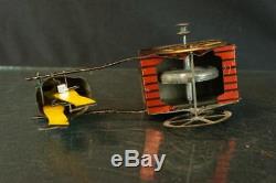 1900's Lehmann German Tin String Drive Express Porter Mint Original Vintage Toy