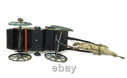 1910 G&k Greppert & Kelch Horse And Carriage Tin Litho Wind Up Toy Germany