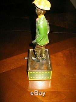 1910 Strauss Tin Wind-up Oh My! Alabama Coon Jigger Toy Works! Vintage
