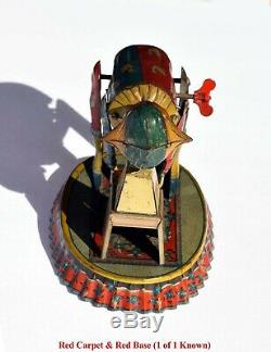 1915 Issmayer Distler German Wind-up Tin Toy Strongman RED Base 1 of 1 Known
