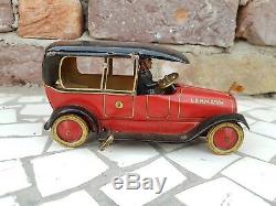 1915 Vintage Windup Lehmann DRGM ITO 679 Sedan Car Tin Toy Germany Top Condition
