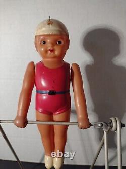 1920's Celluloid and Aluminum Acrobat Wind-up Toy Japan