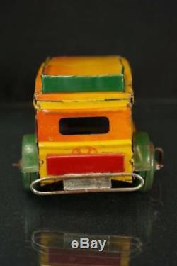 1920's Louis Marx Royal Bus Line Tin Wind Up Clockwork Vintage Vehical Works