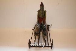 1920's Made in Germany Tippco Windup Clown with Dog Cart, Nice Original