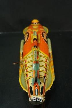 1920's Marx Buck Rodgers Rocket Space Ship Tin Wind Up Toy Vintage Original