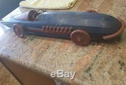 1920 s buffalo tin vintage wind up racer race antique toy car