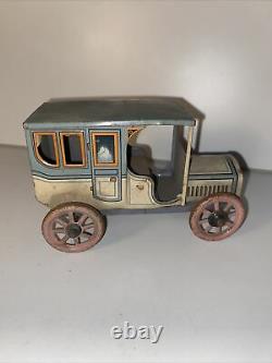 1920s Bing Germany Tin Litho Wind-Up Sedan Car Limousine Taxi