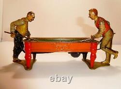 1920s GELY Tin wind-up German pool toy Very rare two player billiard No Reserve