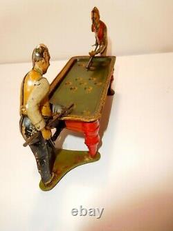 1920s GELY Tin wind-up German pool toy Very rare two player billiard No Reserve