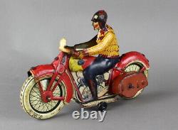 1920s JML France Tin Wind up Motorcycle Working Pre-War Tin Toy