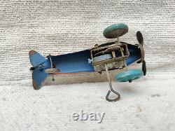 1920s Vintage Extra Rare Hamilton C1033 Litho Windup Racer Plane Tin Toy Japan