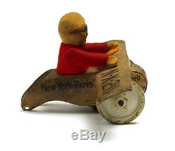 1920s Vintage Wind-Up Schuco Charles Lindberg Tin Toy Working Complete BR FS EMS