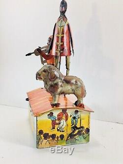 1921 Marx Charleston Trio Tin Wind Up Roof Dancing Jigger Toy Black Americana