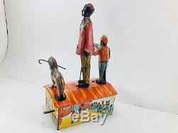 1921 Marx Charleston Trio Tin Wind Up Roof Dancing Jigger Toy Black Americana