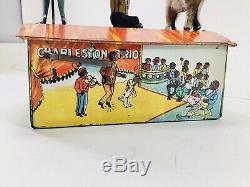 1921 Marx Charleston Trio Tin Wind Up Roof Dancing Jigger Toy Black Americana