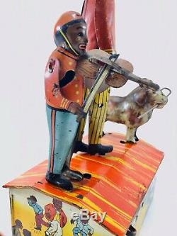 1921 Marx Charleston Trio Tin Wind Up Roof Dancing Jigger Toy Black Americana