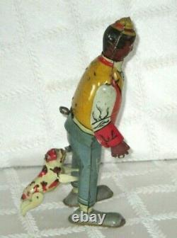 1926- Louis Marx- Hey Hey The Chicken Snatcher Wind-up-8.5-org-tin Toy-works