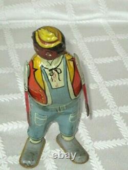 1926- Louis Marx- Hey Hey The Chicken Snatcher Wind-up-8.5-org-tin Toy-works