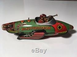 1927 Buck Rogers Rocket Police Patrol Wind UP Toy, MARX, Vintage