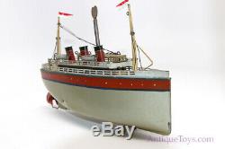 1928-1931 Bing Tin German #10/341/3 Variation Clockwork Windup Ship Ocean Liner