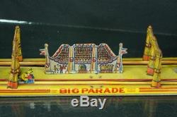 1928 Marx The Big Parade Street Tin Wind Up Toy Vintage Soldier Original Works
