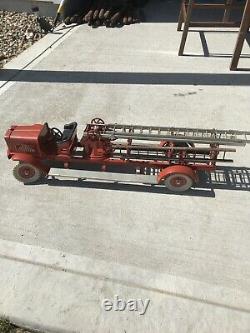 1930S KINGSBURY Fire LADDER TRUCK ALL ORIGINAL Ladders Bell