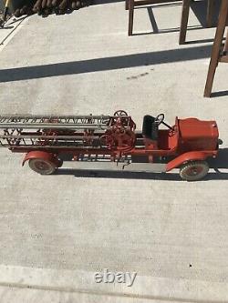 1930S KINGSBURY Fire LADDER TRUCK ALL ORIGINAL Ladders Bell