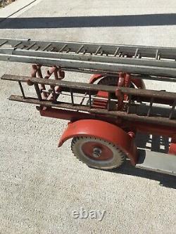 1930S KINGSBURY Fire LADDER TRUCK ALL ORIGINAL Ladders Bell