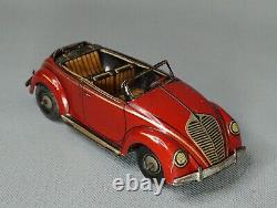 1930 DRGM German CKO Kellerman 358 Volkswagen Flip Top Car Tin Toy Wind Up