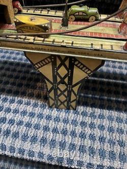 1930 Vintage MARX BUSY BRIDGE TIN LITHO Windup ToyProbaly Needs Oil/TLC
