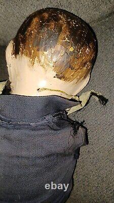 1930's Charlie McCarthy Type Ventriloquist Dummy Doll-16 Creepy OOAK
