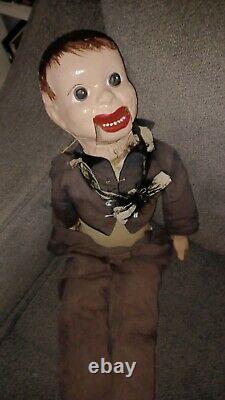 1930's Charlie McCarthy Type Ventriloquist Dummy Doll-16 Creepy OOAK