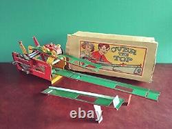 1930's Distler ESSDEE Tin Wind-up Over The Top Track with Or. Box Tinplate