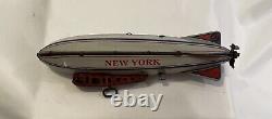 1930's Ferdinand Strauss Corp. Toy Tin Windup Zeppelin Airship New York SR-47