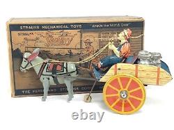 1930's Ferdinand Strauss Jenny the balking mule Tin wind-up toy withoriginal Box