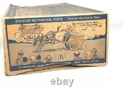 1930's Ferdinand Strauss Jenny the balking mule Tin wind-up toy withoriginal Box