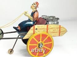 1930's Ferdinand Strauss Jenny the balking mule Tin wind-up toy withoriginal Box