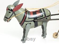 1930's Ferdinand Strauss Jenny the balking mule Tin wind-up toy withoriginal Box