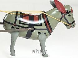 1930's Ferdinand Strauss Jenny the balking mule Tin wind-up toy withoriginal Box