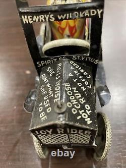 1930's Marx Joy Rider Wind Up Tin Toy Eccentric Crazy Car Mechanical Toy