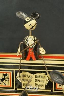 1930's Marx Merry Makers Band Tin Wind Up Toy Litho Vintage Original Works