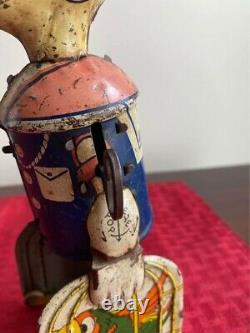 1930's Marx Tin Litho Walking Popeye With Parrot Cages Wind Up Toy