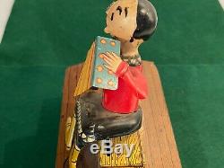 1930's Marx Tin Windup Popeye & Olive Oyl Jigger on Roof Character Toy