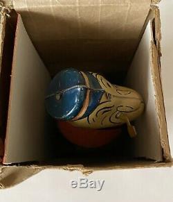 1930's POPEYE Tin Litho Wind-Up Walking Toy LOUIS MARX With Parrots Cages Boxed