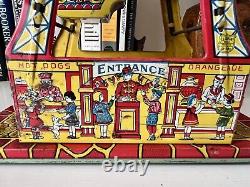 1930's VINTAGE J. CHEIN TIN LITHOGRAPH HERCULES WIND-UP FERRIS WHEEL-VG- WORKS