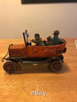 1930's VINTAGE MARX AMOS AND ANDY FRESH AIR TAXI TIN WINDUP working