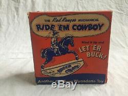 1930's Wyandotte Red Ranger Wind-up Ride'em Cowboy Original with Box