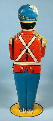 1930s Drum Major Tin Wind-up Mechanical Soldier Toy Wolverine Working Example